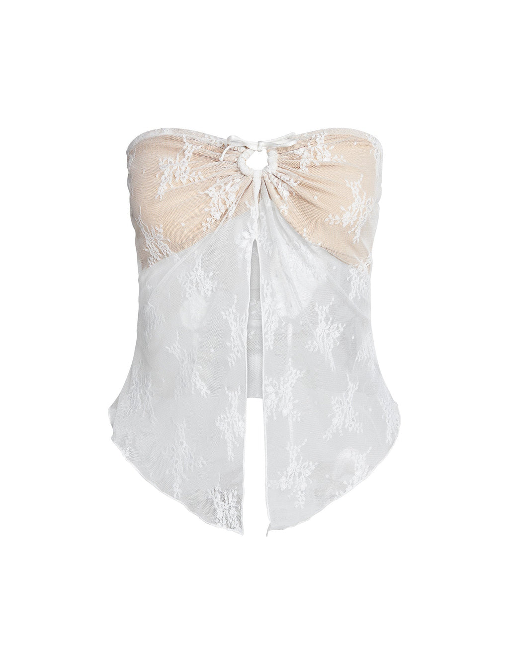 KAROLINA TOP - WHITE : WHITE LACE