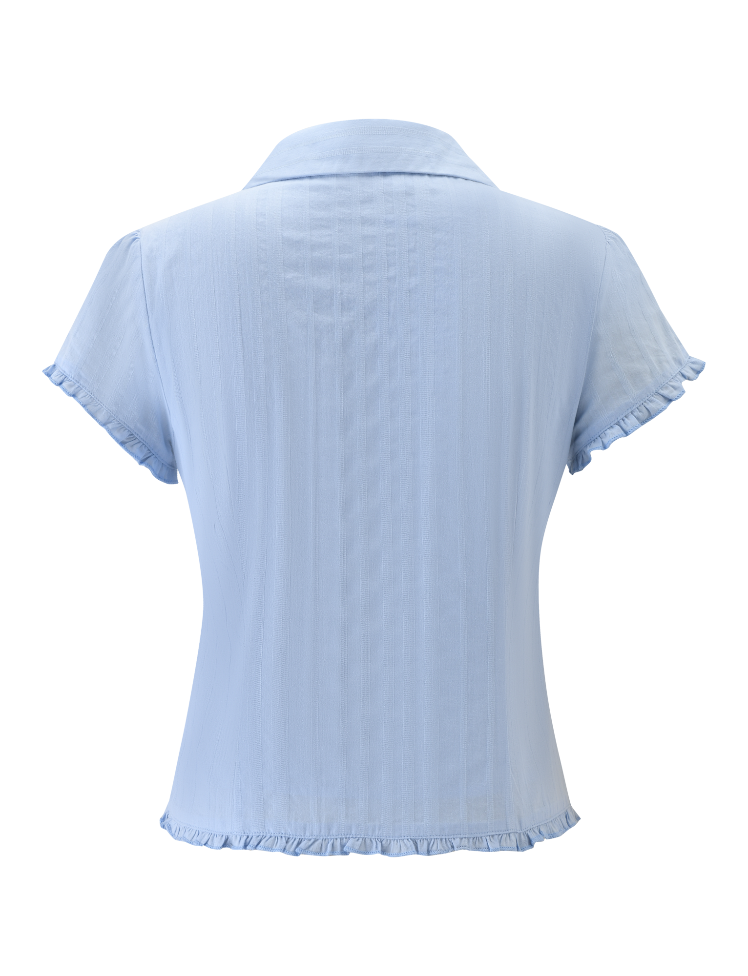 VALERIE SHORT SLEEVE SHIRT - BABY BLUE