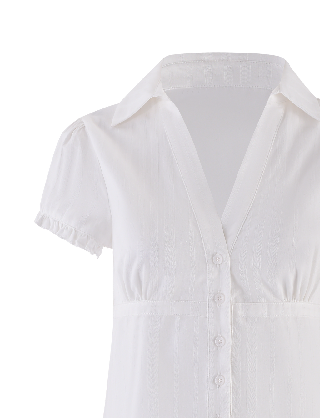 VALERIE SHORT SLEEVE SHIRT - WHITE