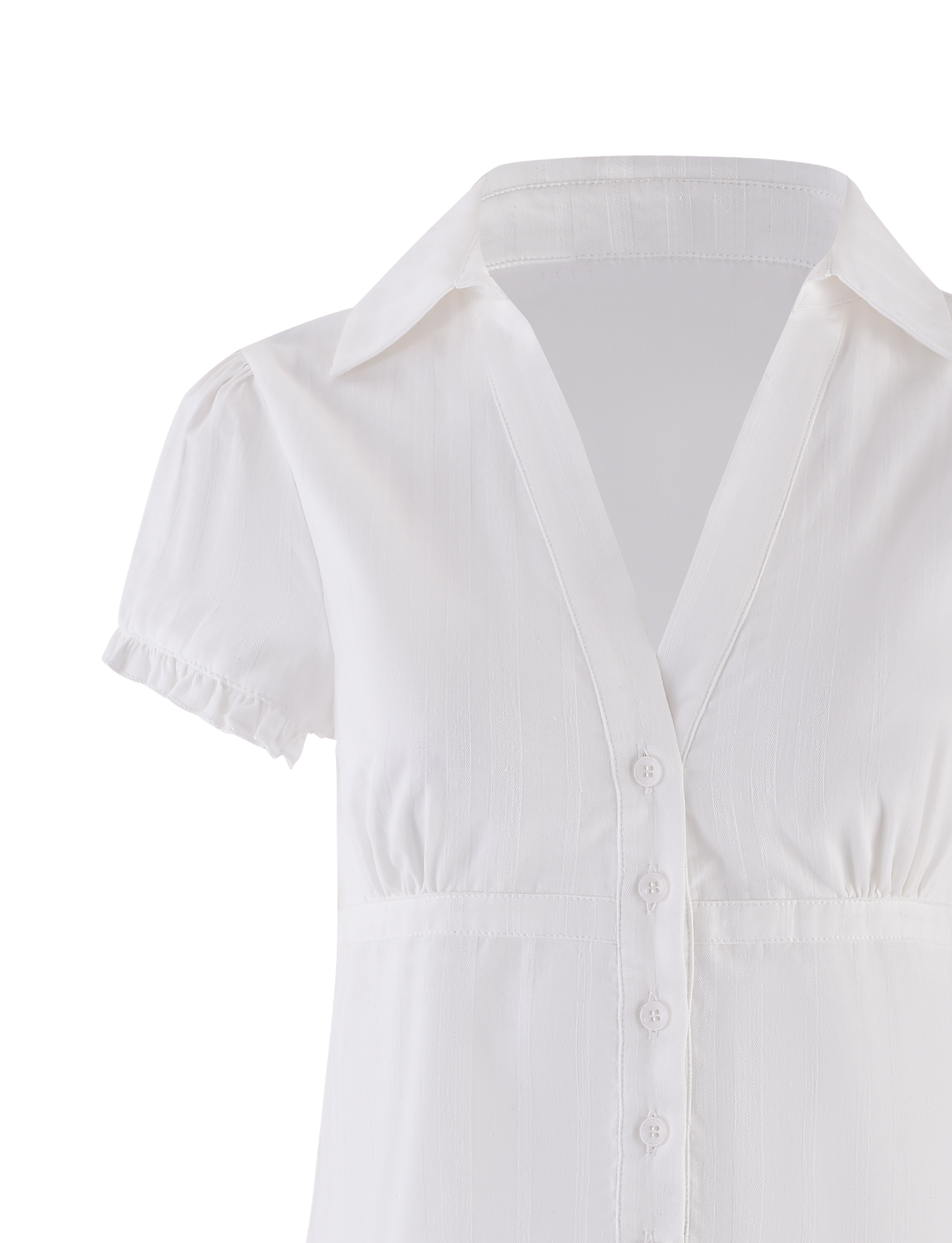 VALERIE SHORT SLEEVE SHIRT - WHITE