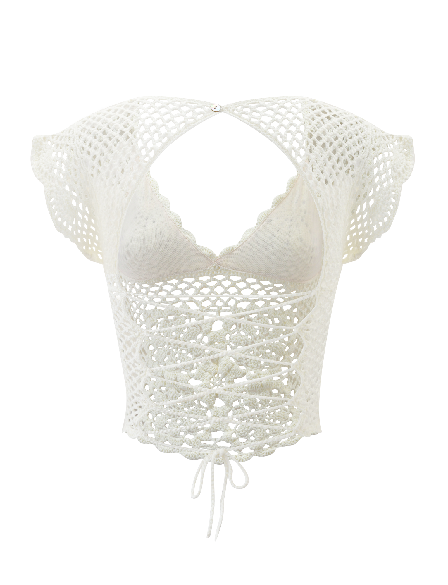 SASHA CROCHET TOP - IVORY