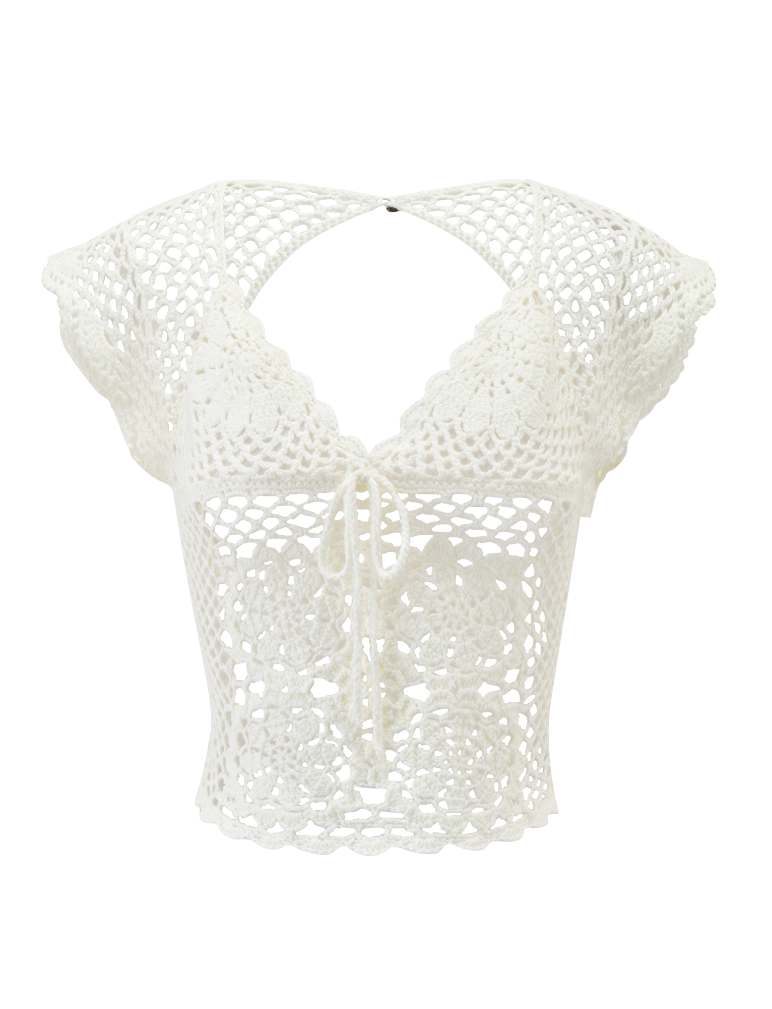 SASHA CROCHET TOP - IVORY