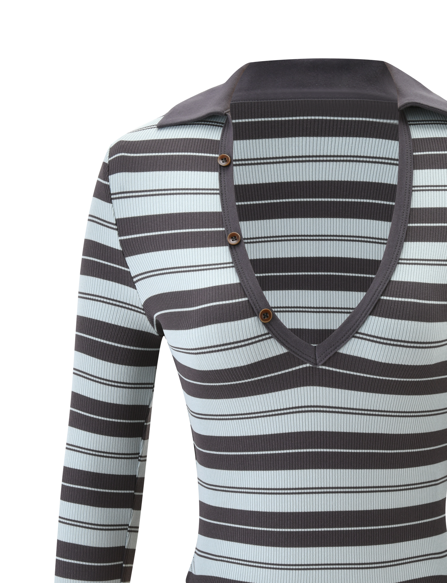 KAYDIN LONG SLEEVE TOP - BLUE STRIPE