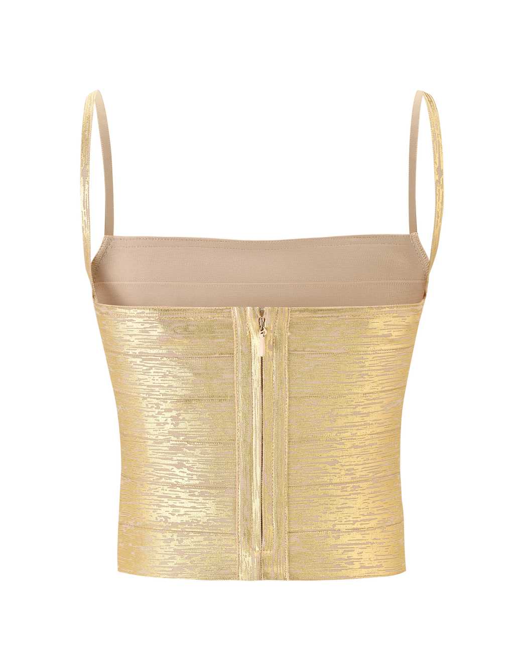 MIDORI METALLIC BANDAGE TOP - GOLD
