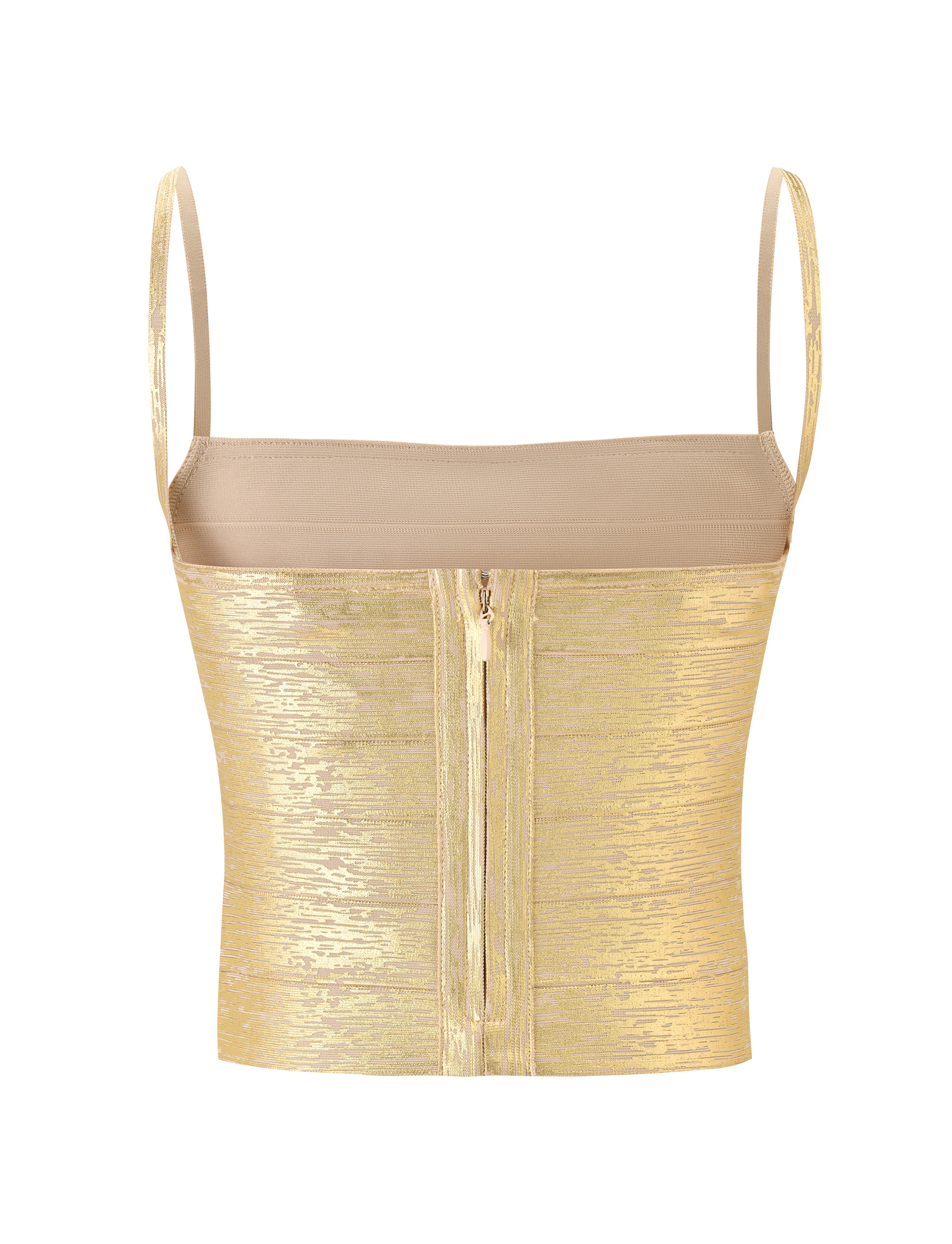 MIDORI METALLIC BANDAGE TOP - GOLD