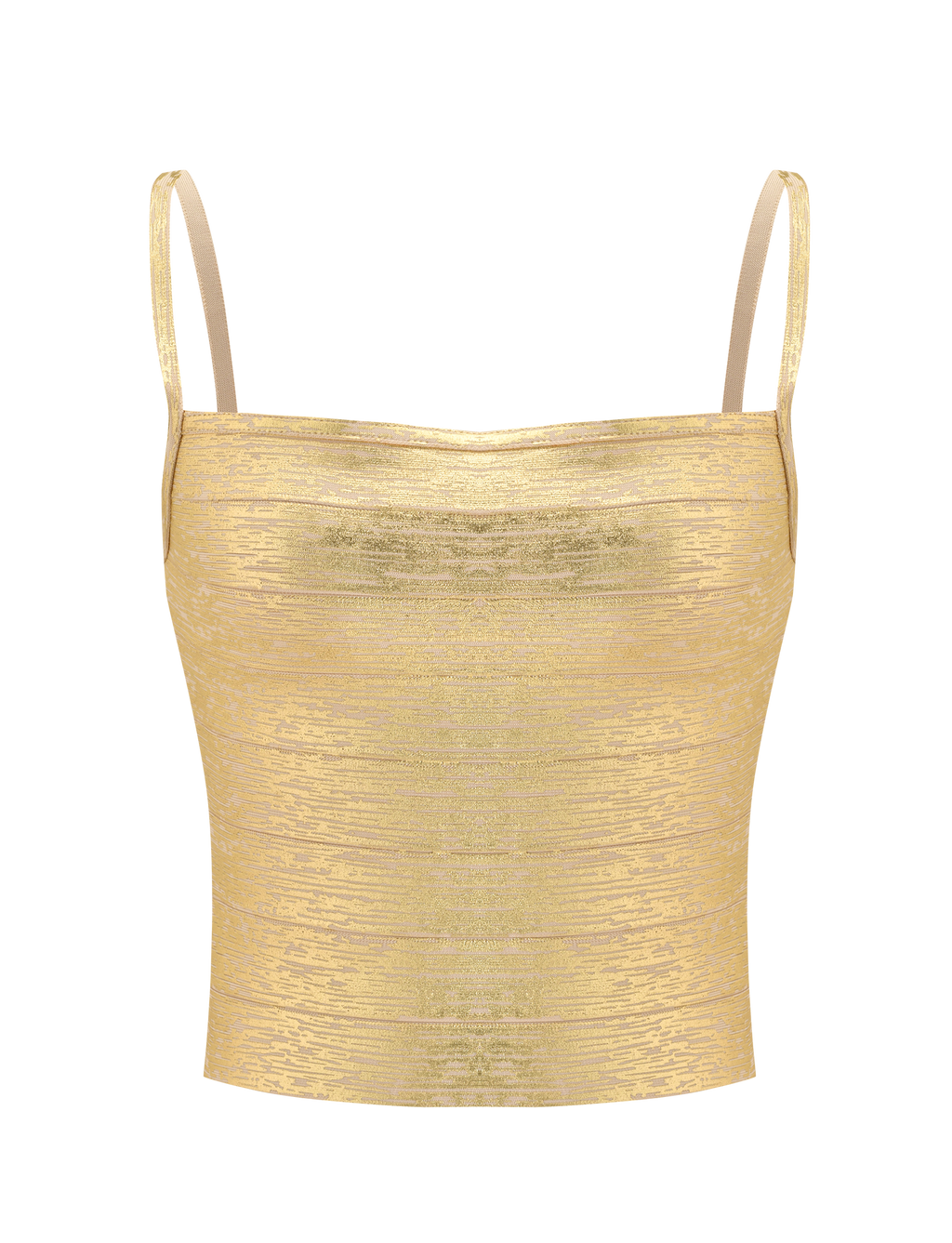 MIDORI METALLIC BANDAGE TOP - GOLD