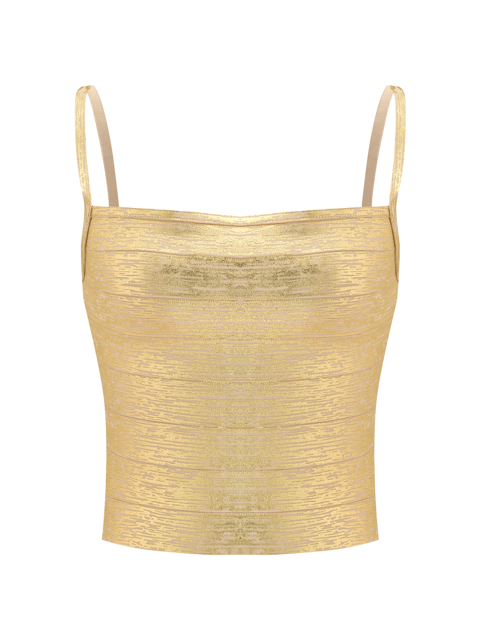 MIDORI METALLIC BANDAGE TOP - GOLD