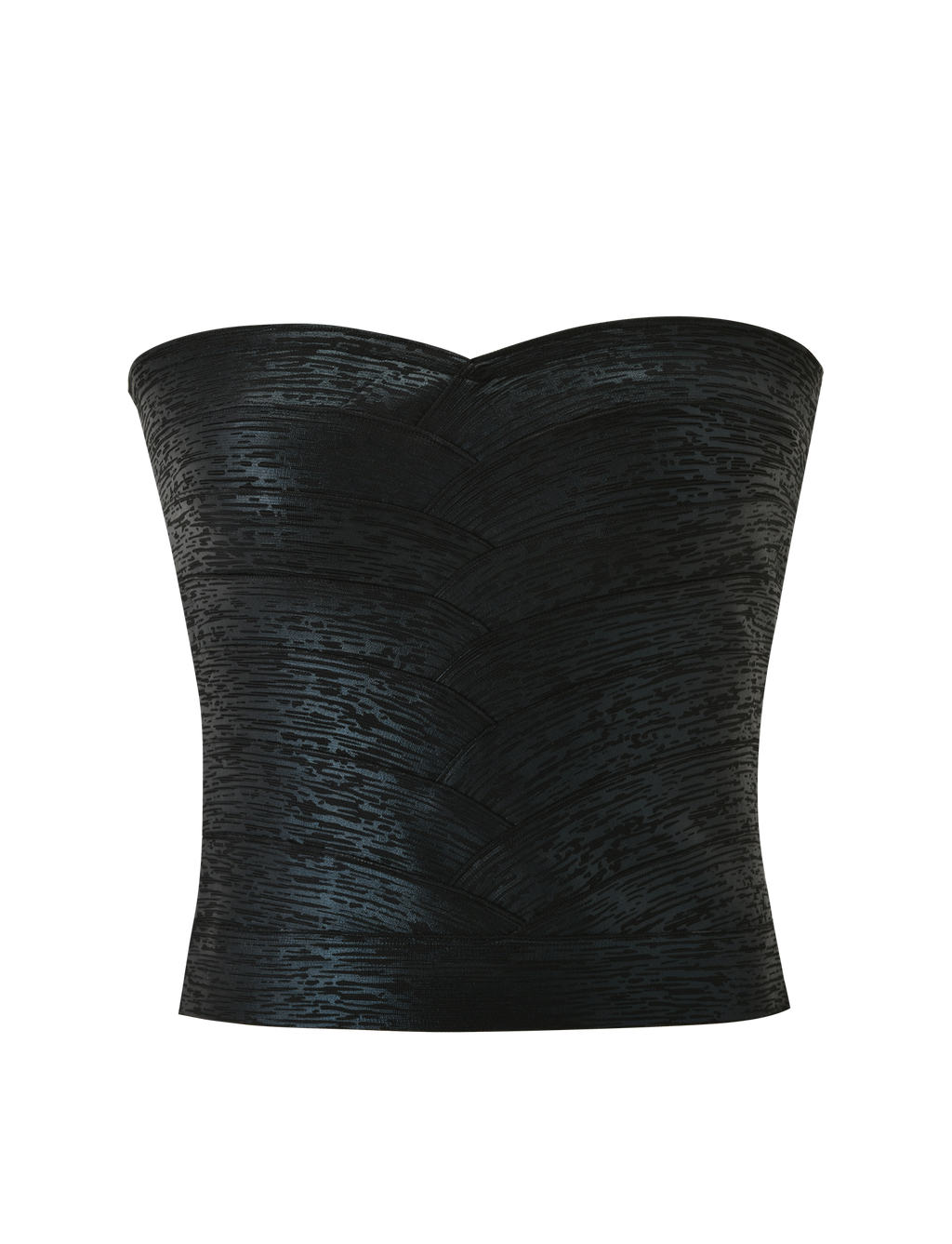 NIYA METALLIC BANDAGE TOP - BLACK