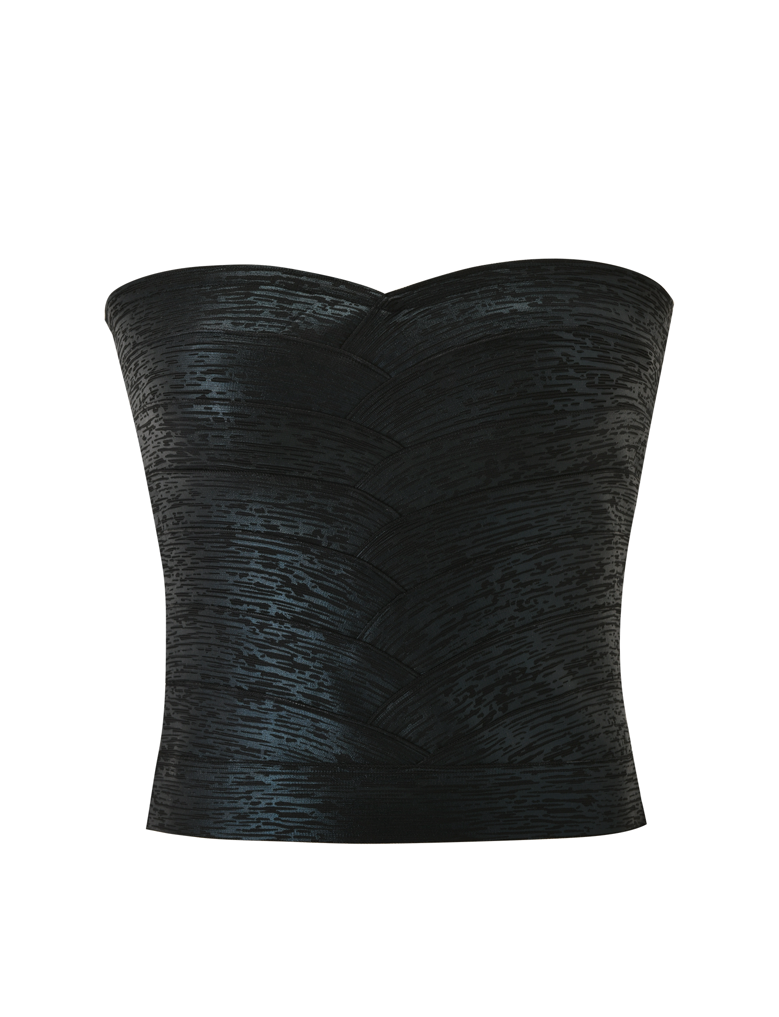 NIYA METALLIC BANDAGE TOP - BLACK