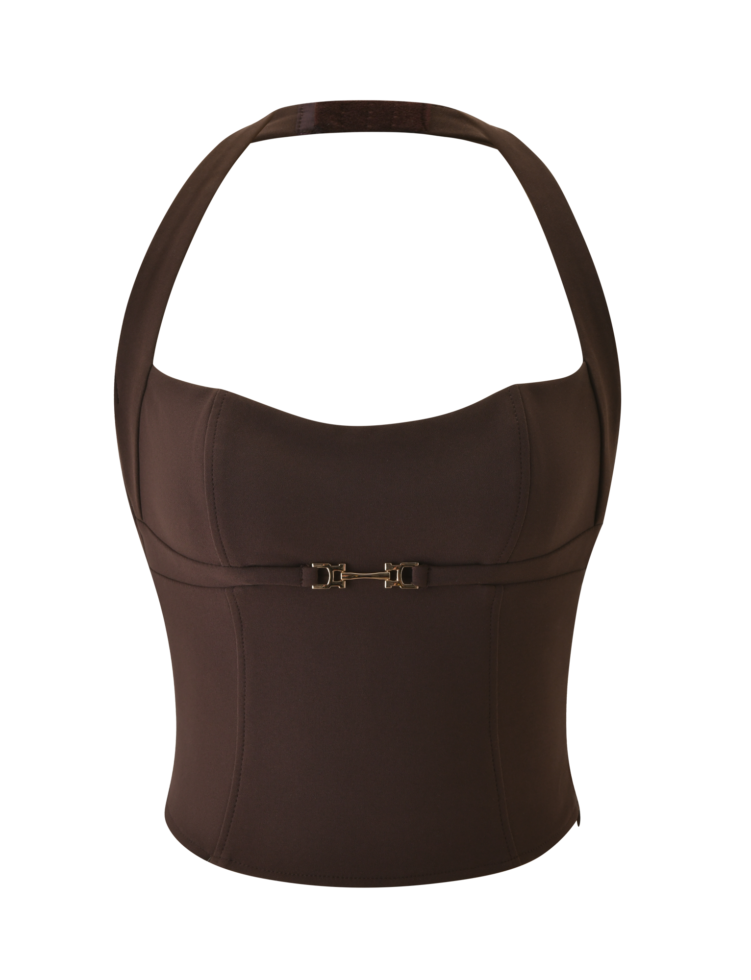 KITTIE BUCKLE TOP - CHOCOLATE