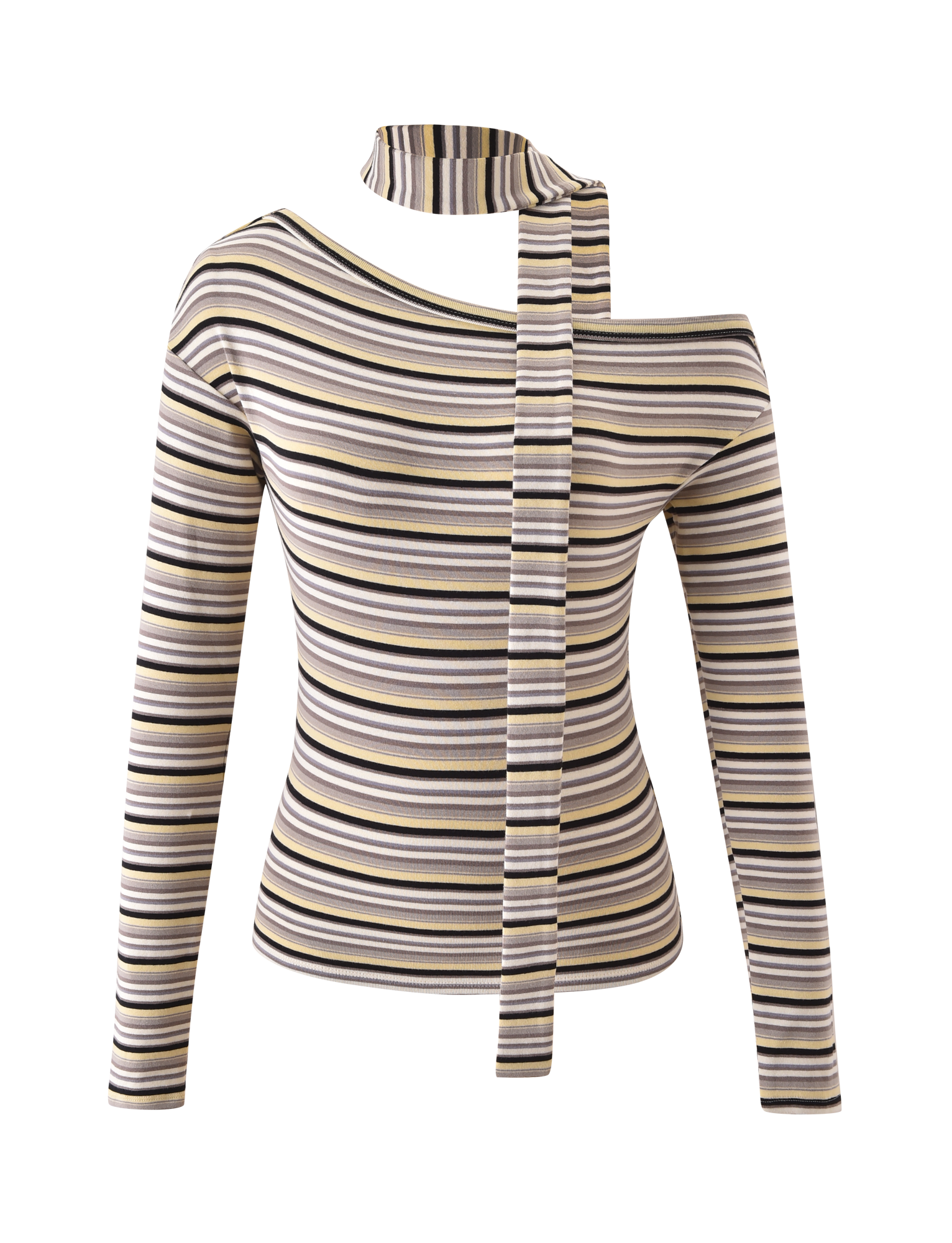 KIERSTEN SCARF TOP - MULTISTRIPE